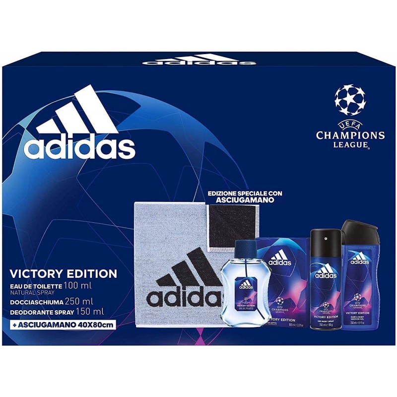 Adidas Confezione Regalo Uomo Ice Dive, Eau de Toilette 50 ml, Deodorante  Spray 150 ml, Trousse da Viaggio