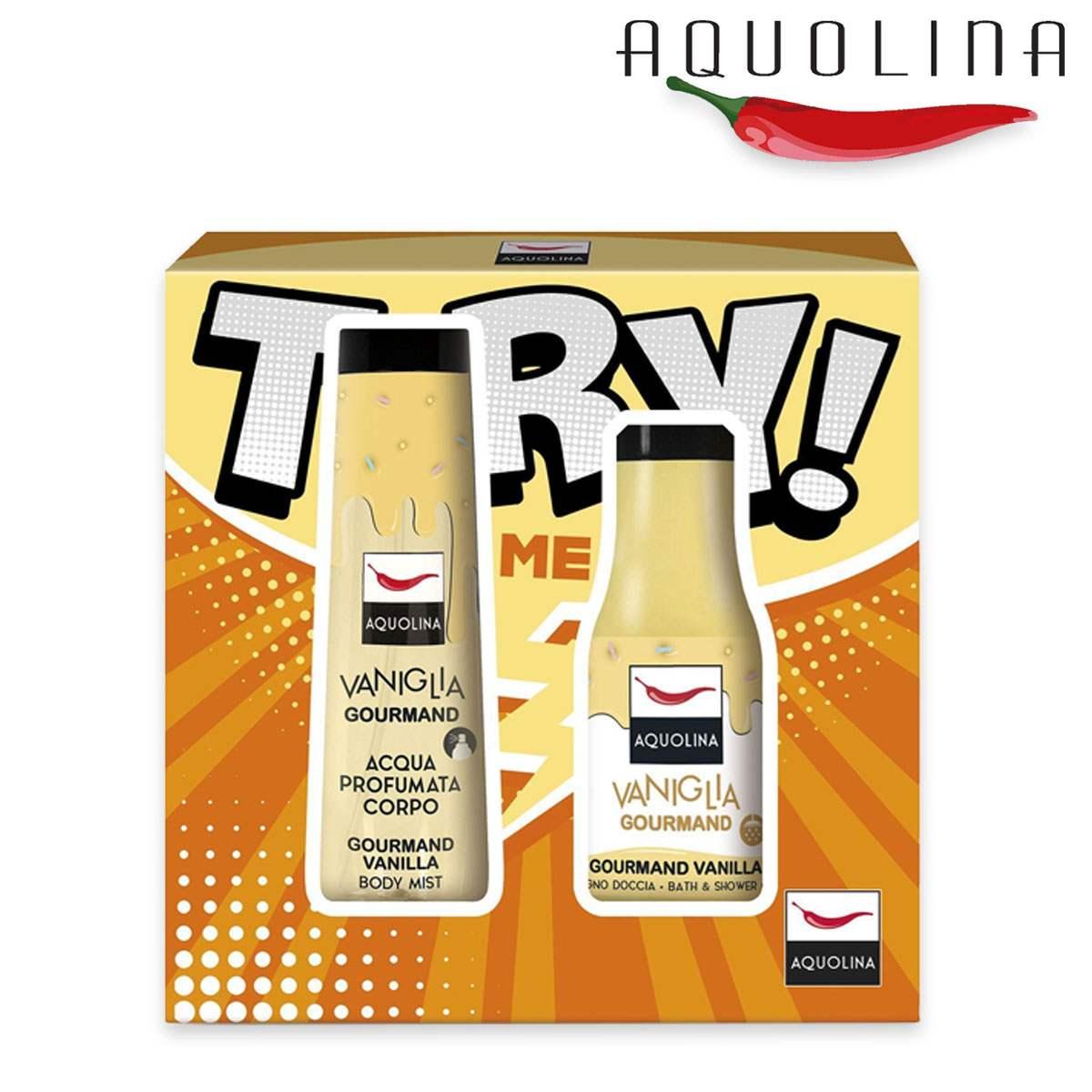 AQUOLINA TRY ME!VANIGLIA SET REGALO ACQUA PROFUMATA 150 ML+